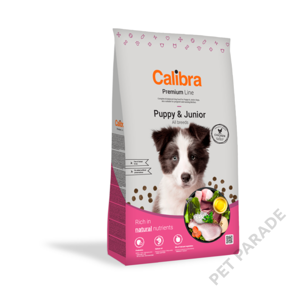 Calibra Dog Premium Puppy & Junior 12 kg + 3 kg AKCIÓ! 