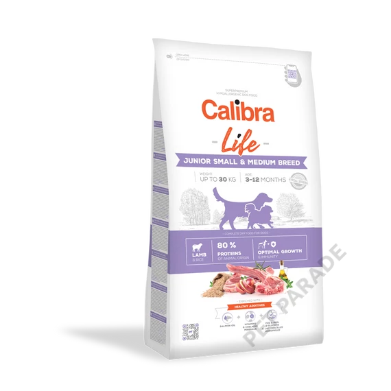 Calibra Dog Life Junior Small & Medium Breed Lamb 12 kg